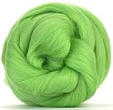 4 oz Paradise Fibers 64 Count Dyed Leaf (Green) Merino Top Spinning Fiber Luxuriously Soft Wool Top Roving for Spinning with Spindle or Wheel, Felting, Blending and Weaving
