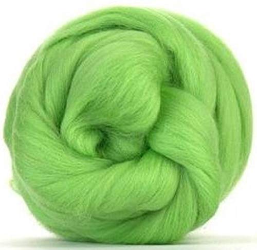 4 oz Paradise Fibers 64 Count Dyed Leaf (Green) Merino Top Spinning Fiber Luxuriously Soft Wool Top Roving for Spinning with Spindle or Wheel, Felting, Blending and Weaving
