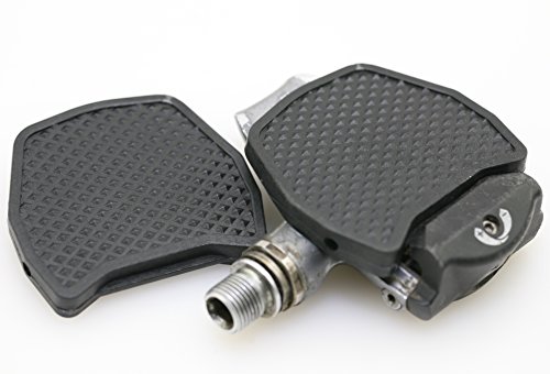 J&L Pedal Plate Platform for Shimano Spd-SL Clipless Road Cleat Adapter (Black)