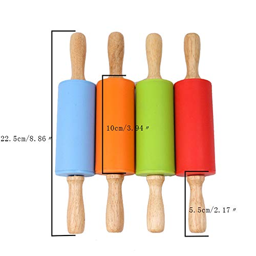 MatureGirl Christmas Rolling Pins, Engraved Embossing Rolling Pin with Christmas Symbols for Baking Embossed Cookies Cake Baking Tool (Sky Blue) - Thumbnail 3