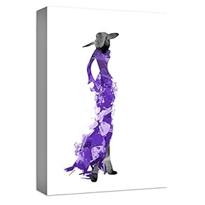 Canvas Wall Art Abstract Elegant People Painting Artwork for Home Prints Framed - 12x18 inches