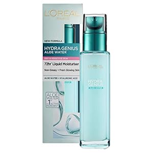 LOreal-Paris-Hydra-Genius-Hyaluronic-Acid-Aloe-Liquid-Hydrating-Moisturiser-for-Dry-to-Sensitive-Skin-Rehydrating-and-Reinvigorating-70-ml L'Oreal Paris Hydra Genius Hyaluronic Acid + Aloe Liquid Hydrating Moisturiser, Rehydrating and Reinvigorating Face…
