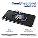 Phone Ring Holder Finger Kickstand -SHSF 360° Rotation Metal Ring Grip Magnetic Car Mount Compatible Phone Xs Max XR X 8 7 6 6s Plus Galaxy S9 S8 S7 All Smartphone-Black