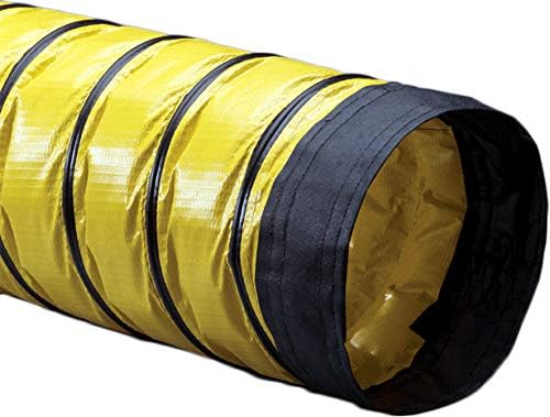 Flexaust Artic Duct 3-16x25 Plastic Artic Duct 3-16 Spring Flex 16" Two Single-Ply Yellow PVC Vinyl Coated Polyester Fabric 25' Length
