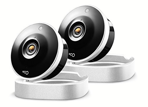 Oco 1 Wi-Fi Home Security Camera System with Cloud Storage, Two-Way Audio and Night Vision, 720p HD Video Monitoring Surveillance Camera, 2-Pack