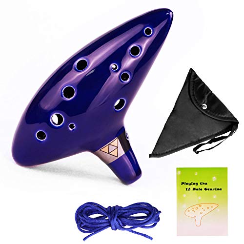 image for Wistwoxxon Legend of Zelda Ocarina of Time Triforce Link 12 Hole Alto 
