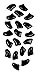 Soft Nail Caps For Dog Claws BLACK * X-LARGE * Purrdy Paws Brand