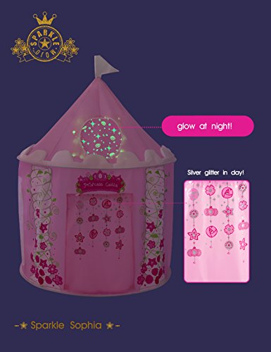 Bestmart INC Children's Play Tent Tunnels Princess Castle Indoor Outdoor Play House Halloween Christmas Theme Party Play Hut Birthday Gift, Premium Quality/Safety Certified as per ASTM