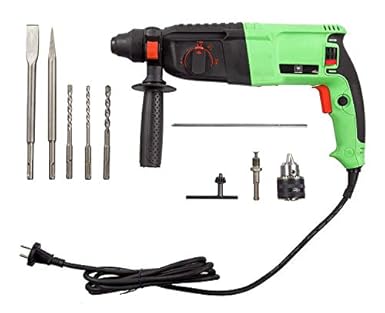 Wales DIVINEPOWER 900WATTS 26mm Reversible Rotary Hammer Drill SDS Plus with 3 Modes 3 Hammers Bits 2 Chisels