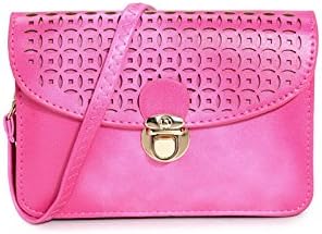Pixie Mood "Vicky" Fuchsia Vegan Leather Crossbody Pouch
