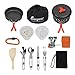 Bisgear 16pcs Camping Cookware Stove Carabiner Folding Spork Set Outdoor Camping Backpacking Non-Stick Cooking Non-Stick Picnic Bowl Pot Pan, Folding Spork, Mini Stove with Piezo Ignitionthumb 1