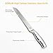 GOMUM Serrated Slicer 8 Inches High Carbon Stainless Steel Cutter Multi-Purpose Kitchen Knife for Cutting Crusty Breads, Cake, Bag, 18 x 5 x 1 inches, White