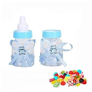 50pcs Cute Feeding Bottle Shape Candy Boxes,3.5 Inch Mini Fillable Baby Bottle,Shower Box Candy Box for Birthday…