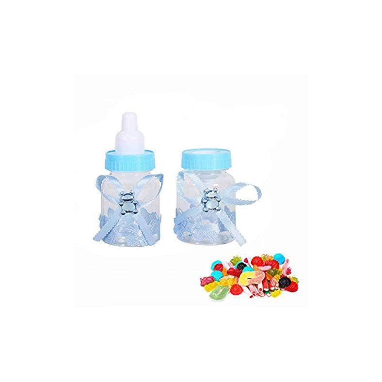 50pcs Cute Feeding Bottle Shape Candy Boxes,3.5 Inch Mini Fillable Baby Bottle,Shower Box Candy Box for Birthday…