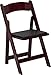 Flash Furniture HERCULES Series Mahogany Wood Folding Chair with Vinyl Padded Seat