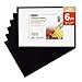 PHOENIX Black Canvas Boards for Painting - 5x7 Inch, 6 Pack - Small Canvases Gesso Primed Cotton Acid Free, Blank Flat Canvas Panel for Acrylic, Oil, Tempera, Metallic, Neon Paints & Crafts