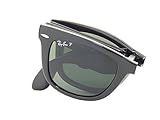 Ray Ban Folding Wayfarer RB4105 601/58 Black/Crystal Green Polarized 54mm Sunglasses