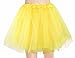 v28 Women's, Teen, Adult Classic Elastic 3, 4, 5 Layered Tulle Tutu Skirt (One Size, 4Layer-Yellow)