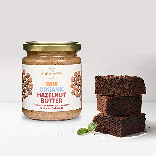 Sun and Seed - Organic Raw Hazelnut Butter - Gluten Free and Keto Friendly - Ultra Healthy And Nutritious High Protein Spread - Rich in Folate and B-complex Vitamins (Hazelnut, 2 Pack)