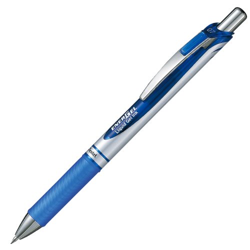 Pentel BL77-C EnerGel Ink Ballpoint Pen, Blue, 10 Pieces