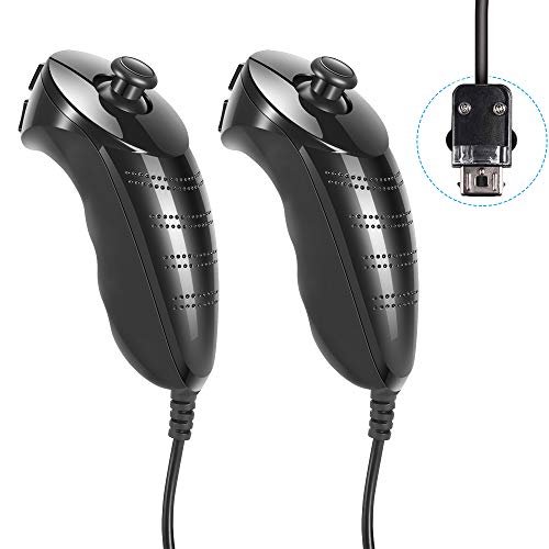 2 Pack Wii Nunchuck Controllers, kosiwun Remote Nunchuk Controller