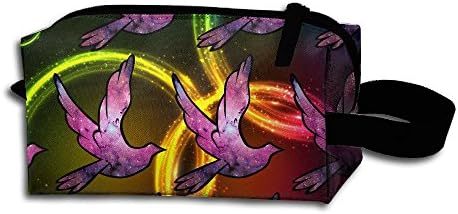 Zbag Peace Galaxy Dove Portable Make-Up Zipper Pouch Beauty Cosmetic Bag Carry Case Brush Organizer Toiletry Hanging Storage Bag Sewing Kit Medicine Bag