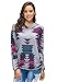 FanShou Women Plus Size Long Sleeve Hoodie Printed Hooded Sweatshirt Pullover 12