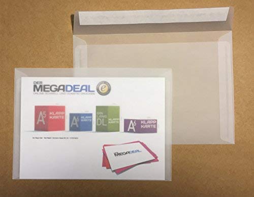 25 Transparent Envelopes C5 = 229 x 162 mm, Peel and Seal, 100g/m2