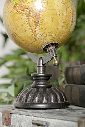 IMAX 5490 Colony Globe - World Globe Map, Globe Stand with Nickel Finish Base, Metallic Globe. Home Decor Accents - Thumbnail 6