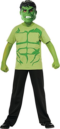 Marvel Avengers Assemble Incredible Hulk Costume T-Shirt with Mask