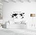 World Map Wall Decal - Educational Decals - World Map Wall Sticker - Vinyl Wall Art Removable Sticker - Airplane Decor - Large Peel and Stick Art Mural, Home/Office/Classroom Decor by Dooboe