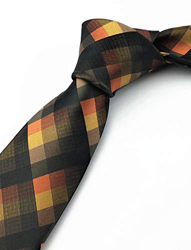 Skinny-Ties-for-Mens-Novelty-Plaid-Check-Business-Wedding-Fashion-Formal-Neckties-27-Pocket-Square-Bow-Ties