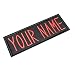 Lan Stang Personalized Custom Ghostbusters Name Tag Embroidered Patch 1.75Hx5W inches (Iron On, Red)