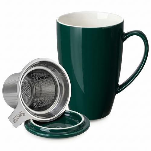 Sweese Porcelain Tea Mug with Infuser and Lid