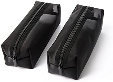 CerroQreen Makeup Bag Travel Accessories Makeup Cosmetics Organizer Mesh Bags (2 pcs black)