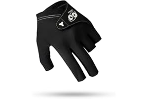 WNDDLE Billiards Glove, Pool Glove Left Hand, Billiard Pool Gloves for Left Hand 3 Finger, Quick-Dry Breathable and Non-Slip, Snooker Cue Sport Gloves Popular Sizes for Men & Women