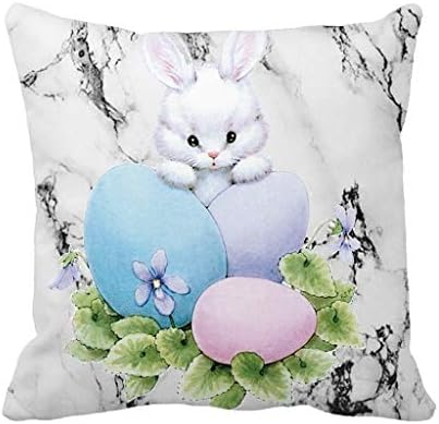 Limsea Easter Throw Pillow Case 2019 Linen Square Rabbit Waist Cushion Cover Home Decor