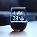 Bevvee - 39 + 1-40th Birthday Funny Stemless Wine Glass