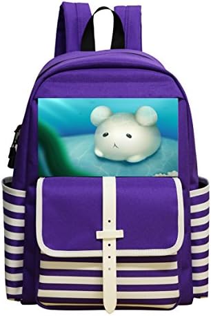 Fashion Printed Backpack Cute white mouse in the water School Bag