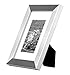 Americanflat 8x10 Picture Frame with Polished Crystal-Clear Glass - Use as 5x7 Frame with Mat or Display 8x10 Photo Without Mat - Signature Collection - Picture Frames for Tabletop and Wall - Silver