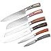 La Cote 6 Piece Chef Knives Set Japanese Stainless Steel Wood Handle in Gift Box (6 PC Chef Knife Set - Pakka Multi)
