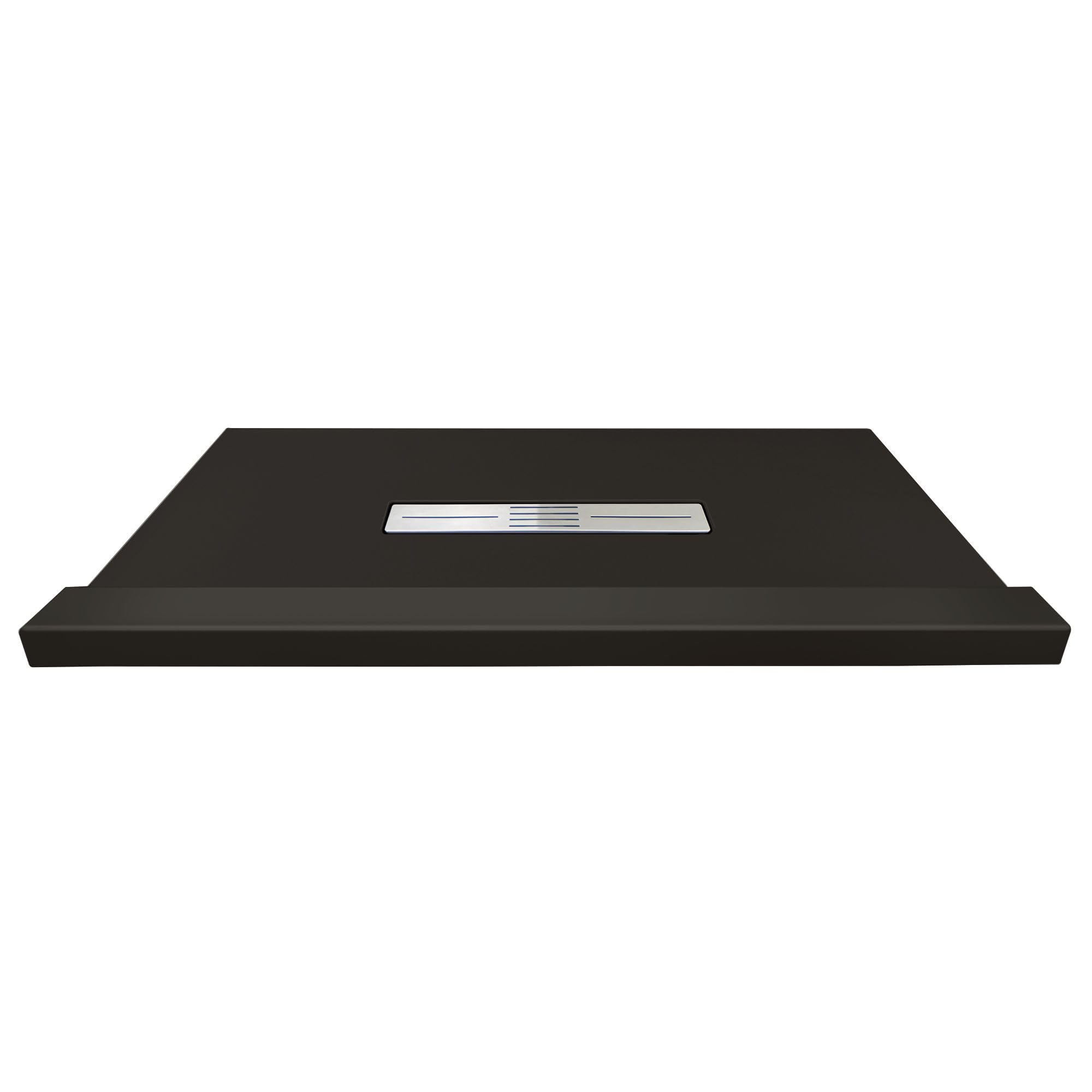View 1 of ***Missing Hardware***Transolid FZST4836C-09 Trimslate 48-in x 36-in Shower Base with Adjustable Single Threshold and Center Drain, Black