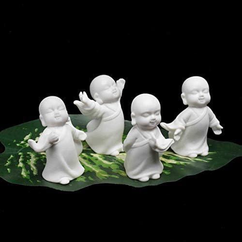 Kiartten Buddha Statue - Small Buddha Statue Monk Figurine tathagata India Yoga Mandala Tea pet Purple Ceramic Crafts Decorative Ceramic Ornaments Monk