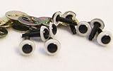 Sassy Bears 6mm White Safety Eyes for Bear, Doll, Puppet, Plush Animal and Craft - 10 Pairs