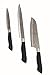 Clever Chef Stainless Steel Santoku Knife Set | Set of 3 Ultra Sharp Knives with Carbon Steel Blades and Pleated Airflow Design for Easier Slicing | Dishwasher Safe | Home and Professional Use