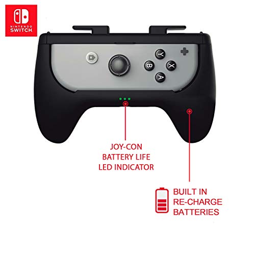 Sliq Gaming Nintendo Switch Joy Con Charge Grip (Black) Controller