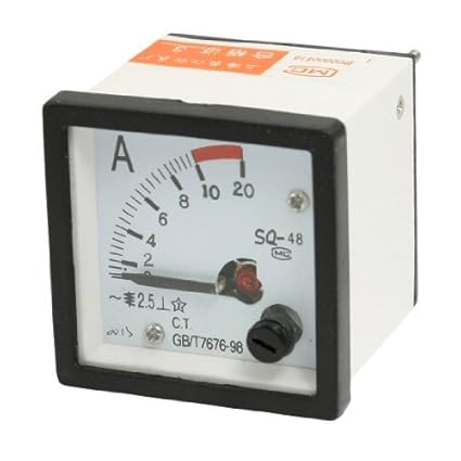 Grupo AC 0-20A Corriente de prueba analógico amperímetro amperímetro Blanco Negro - - Amazon.com
