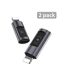 Stouchi Adaptador iOS, USB C (hembra) a iOS (macho) adaptador 5 V 2,4 A carga rápida tipo C a iOS adaptador convertidor compatible con iPhone Xs Max iPhone 8 8 Plus 7 7 Plus 6s 6s Plus 6 6 Plus [2 unidades]
