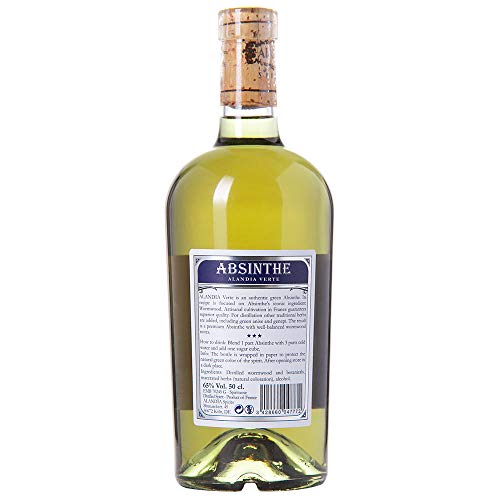 Absinth Set ALANDIA Verte | Grüner Absinth mit traditionellem 19. Jh. Rezept | 2x Absinth Gläser 2x Absinth Löffel 1x… – Bild 2