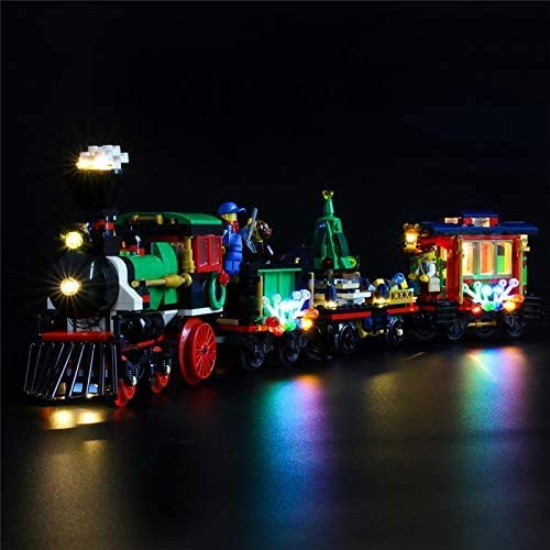 ZHLY LED Licht-Set für Lego Creator Festlicher Weihnachtszug Beleuchtung Lichtset Kompatibel Mit Lego Creator 10254 USB…